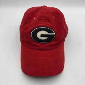 Georgia Bulldogs Football Team Logo NCAA Corduroy Red Cap Hat One Size Twins